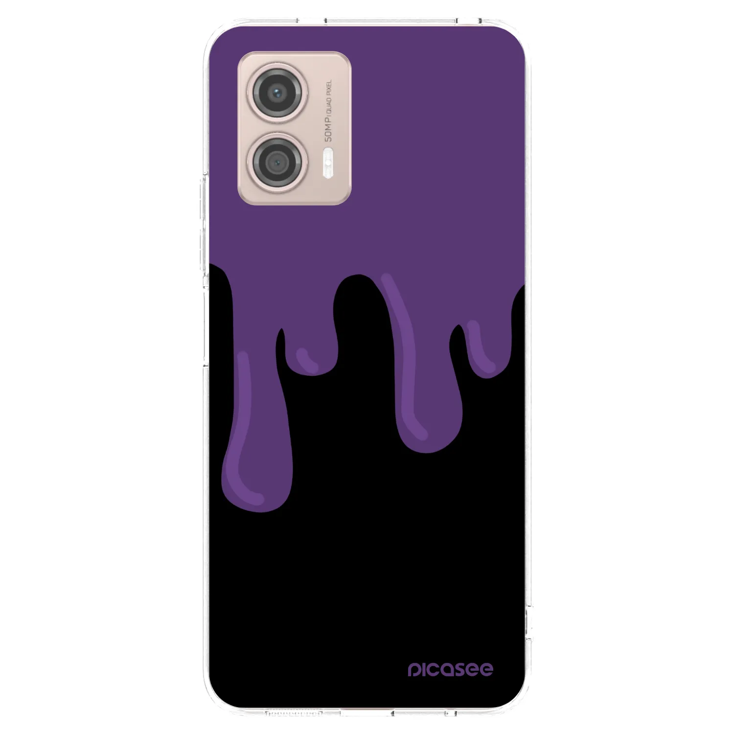 Picasee Motorola Moto G53 5G Hülle - Transparentes Silikon - Purple spooky