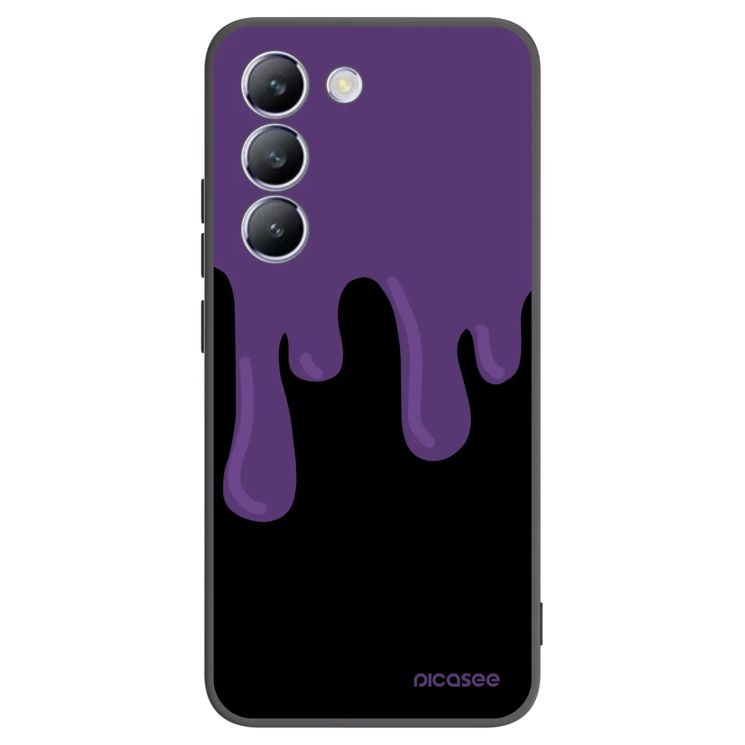 Picasee Vivo V40 SE 5G Hülle - Schwarzes Silikon - Purple spooky