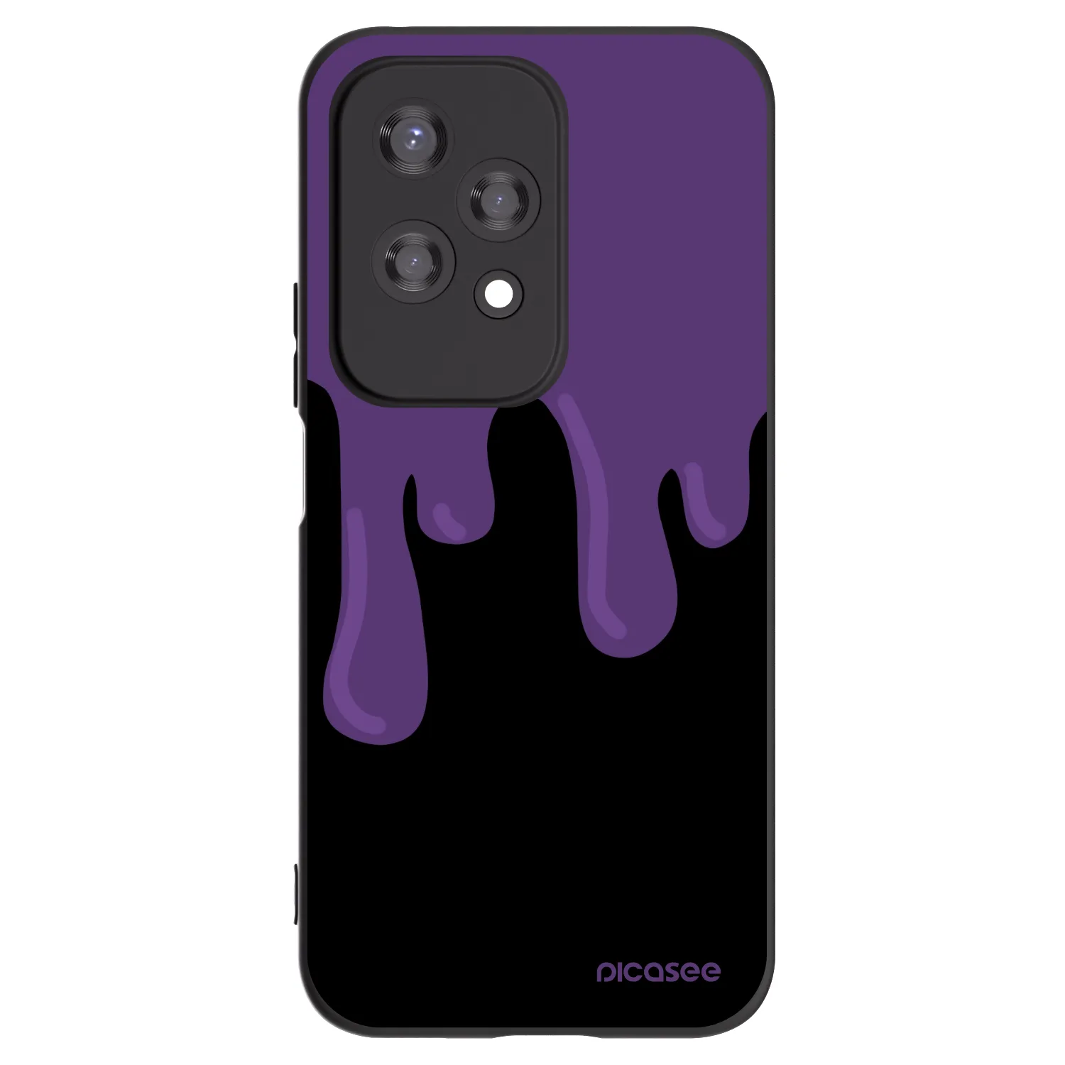 Picasee Honor 200 Lite Hülle - Schwarzes Silikon - Purple spooky