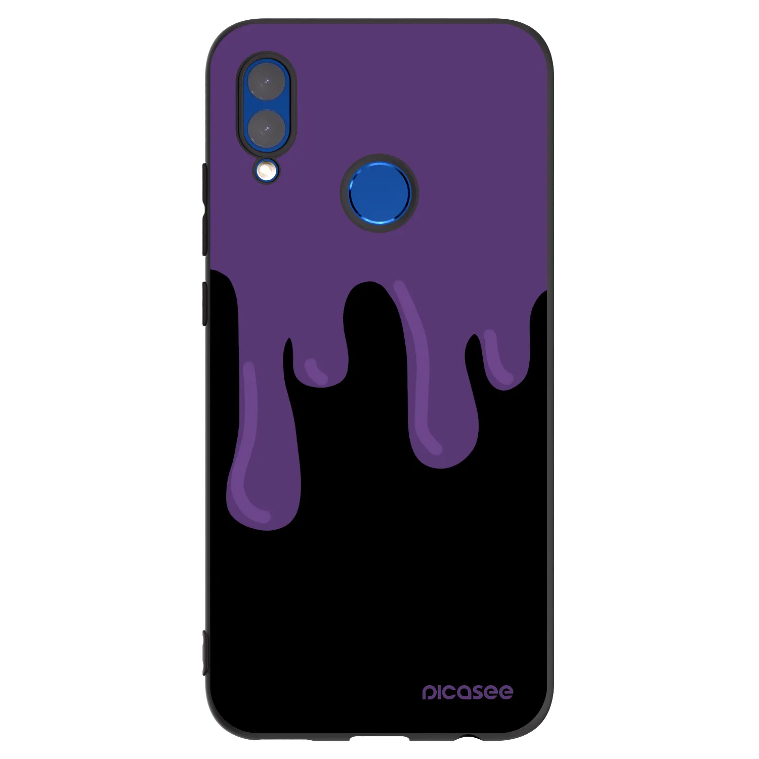 Picasee Huawei P Smart 2019 Hülle - Schwarzes Silikon - Purple spooky