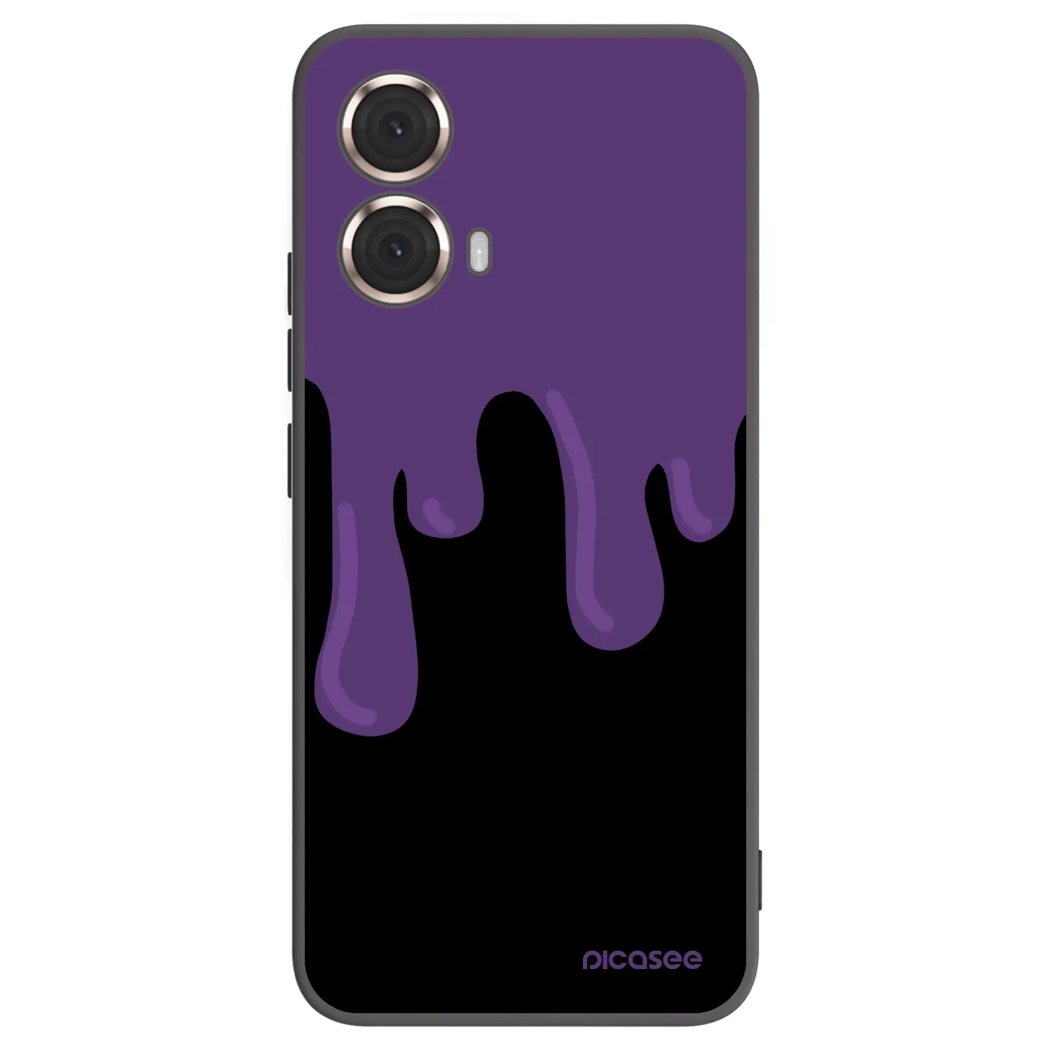 Picasee Motorola Moto G85 Hülle - Schwarzes Silikon - Purple spooky