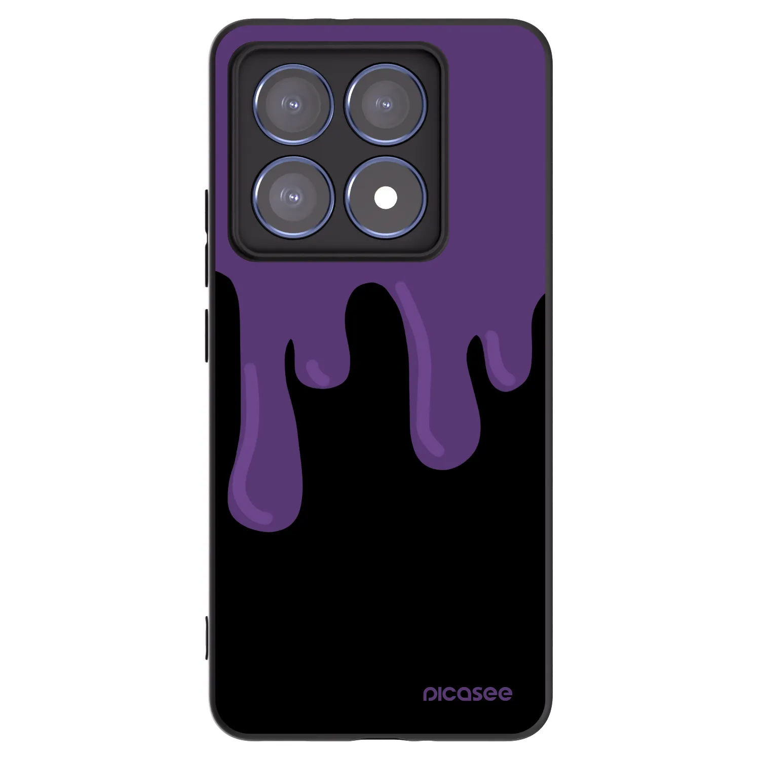 Picasee Xiaomi 14T Pro Hülle - Schwarzes Silikon - Purple spooky