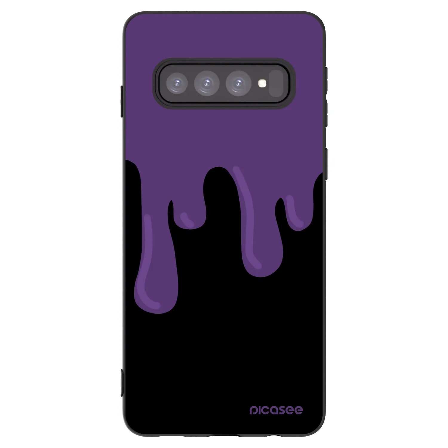 Picasee Samsung Galaxy S10 G973 Hülle - Schwarzes Silikon - Purple spooky