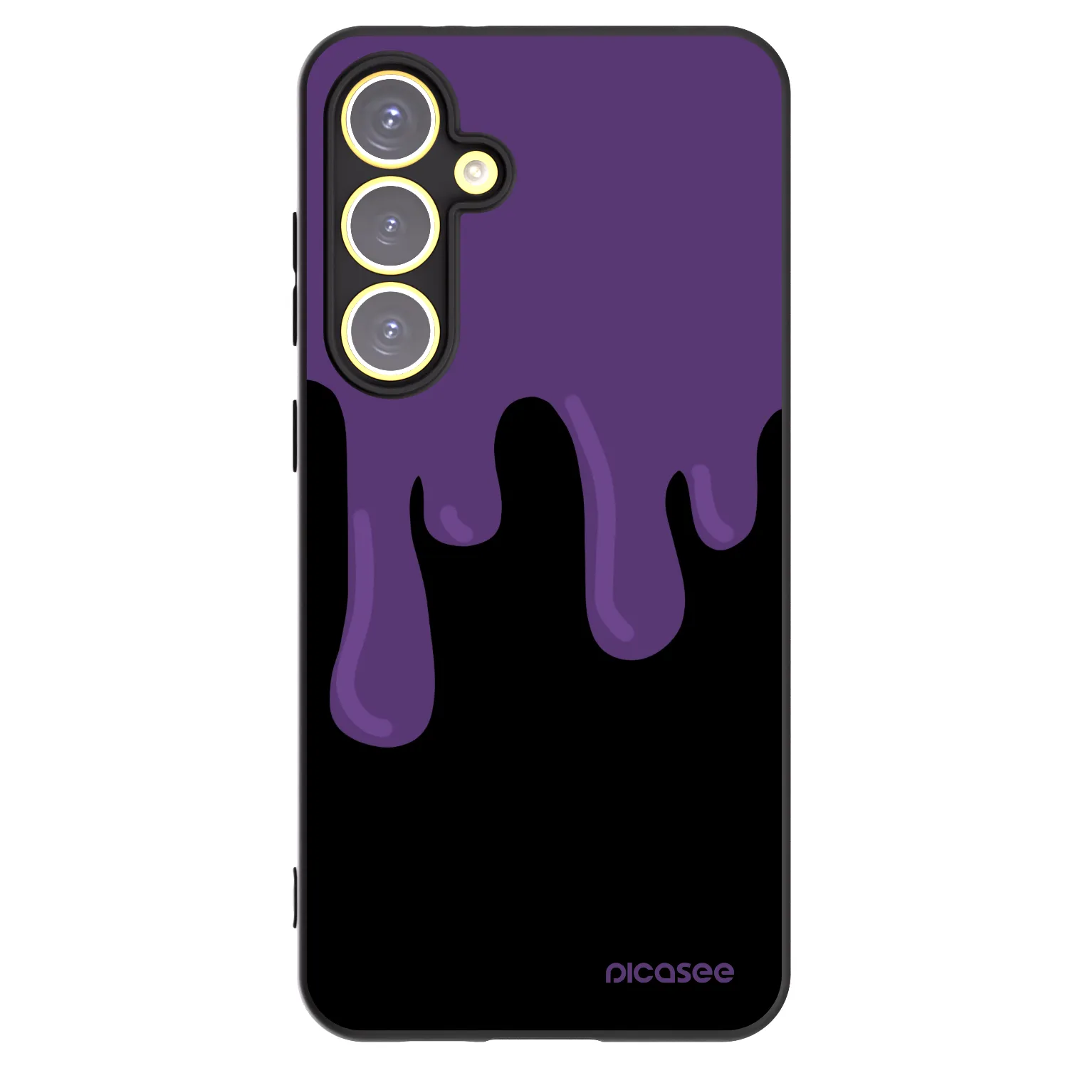 Picasee Samsung Galaxy S24 FE S721B Hülle - Schwarzes Silikon - Purple spooky