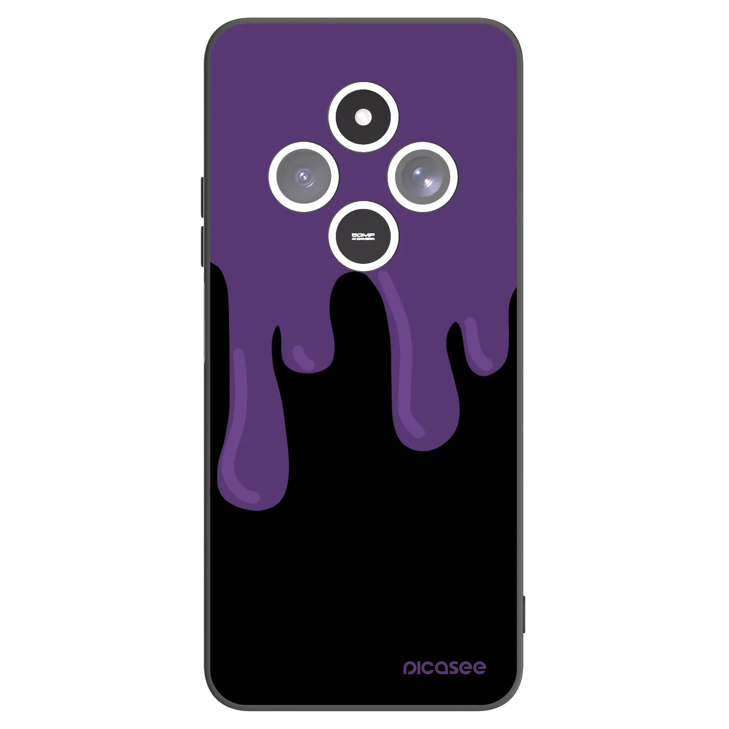 Picasee Xiaomi Redmi 14C Hülle - Schwarzes Silikon - Purple spooky