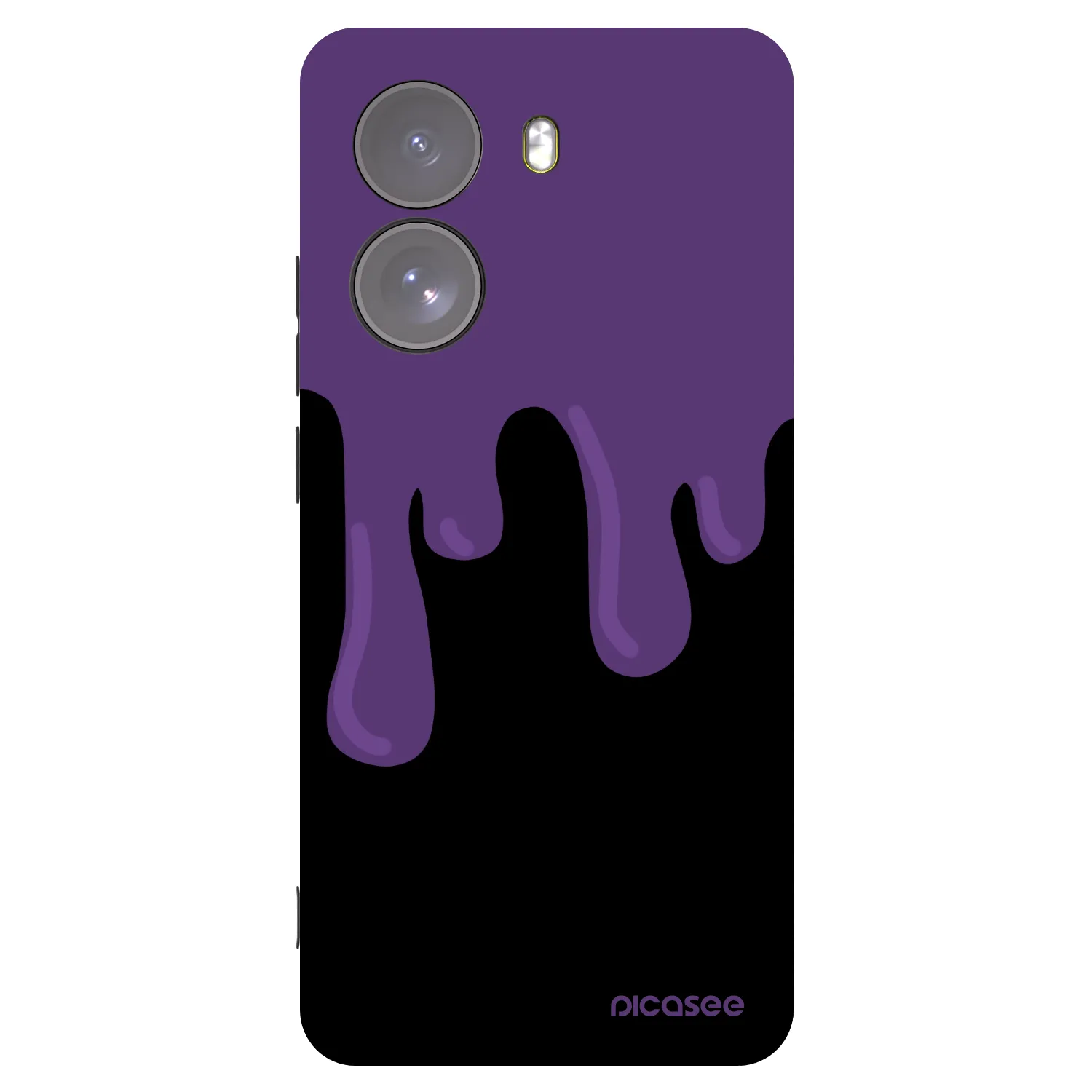 Picasee Xiaomi Poco X7 Hülle - Schwarzes Silikon - Purple spooky