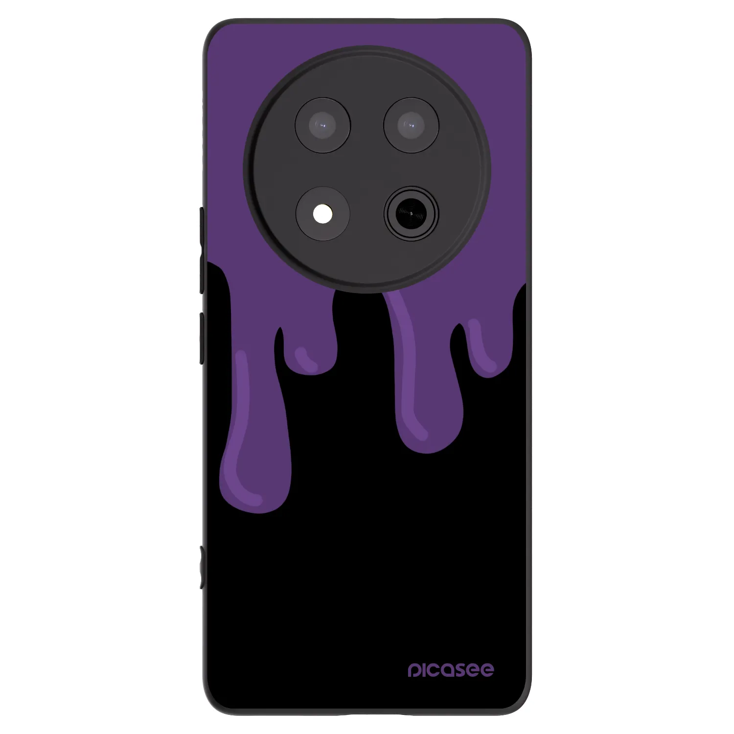 Picasee Honor Magic7 Lite 5G Hülle - Schwarzes Silikon - Purple spooky