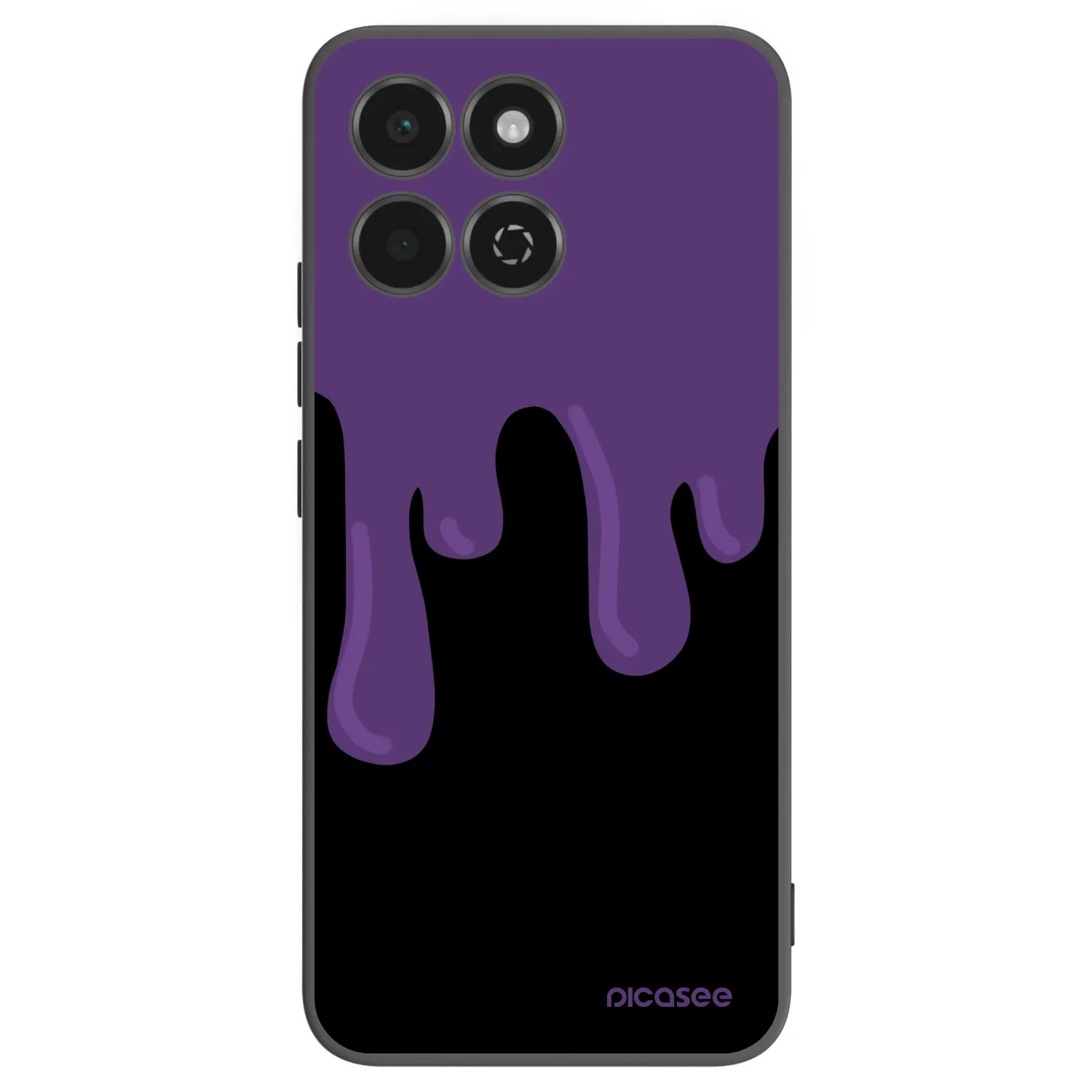 Picasee Honor 200 Smart 5G Hülle - Schwarzes Silikon - Purple spooky