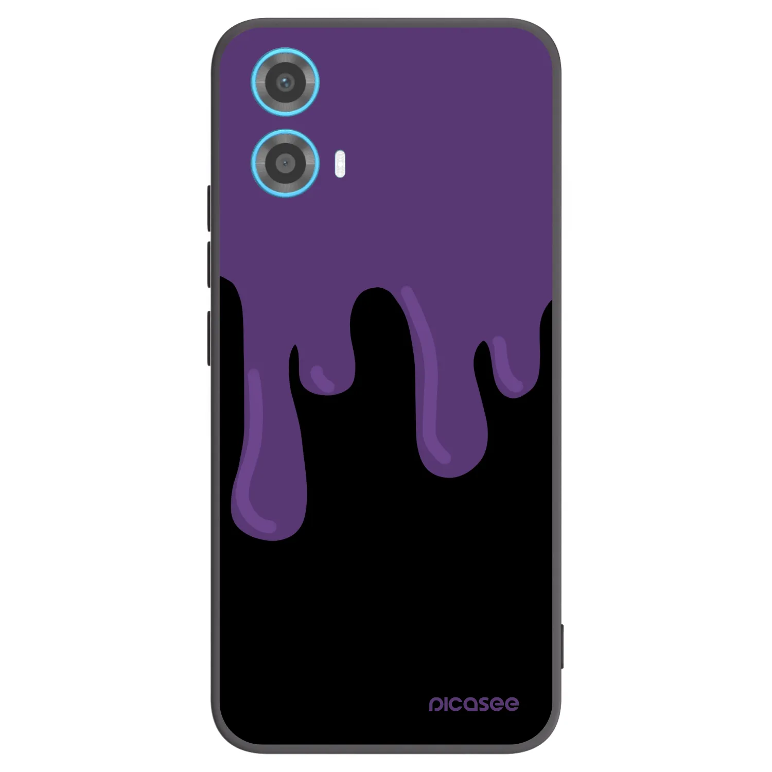 Picasee Motorola Moto G34 5G Hülle - Schwarzes Silikon - Purple spooky