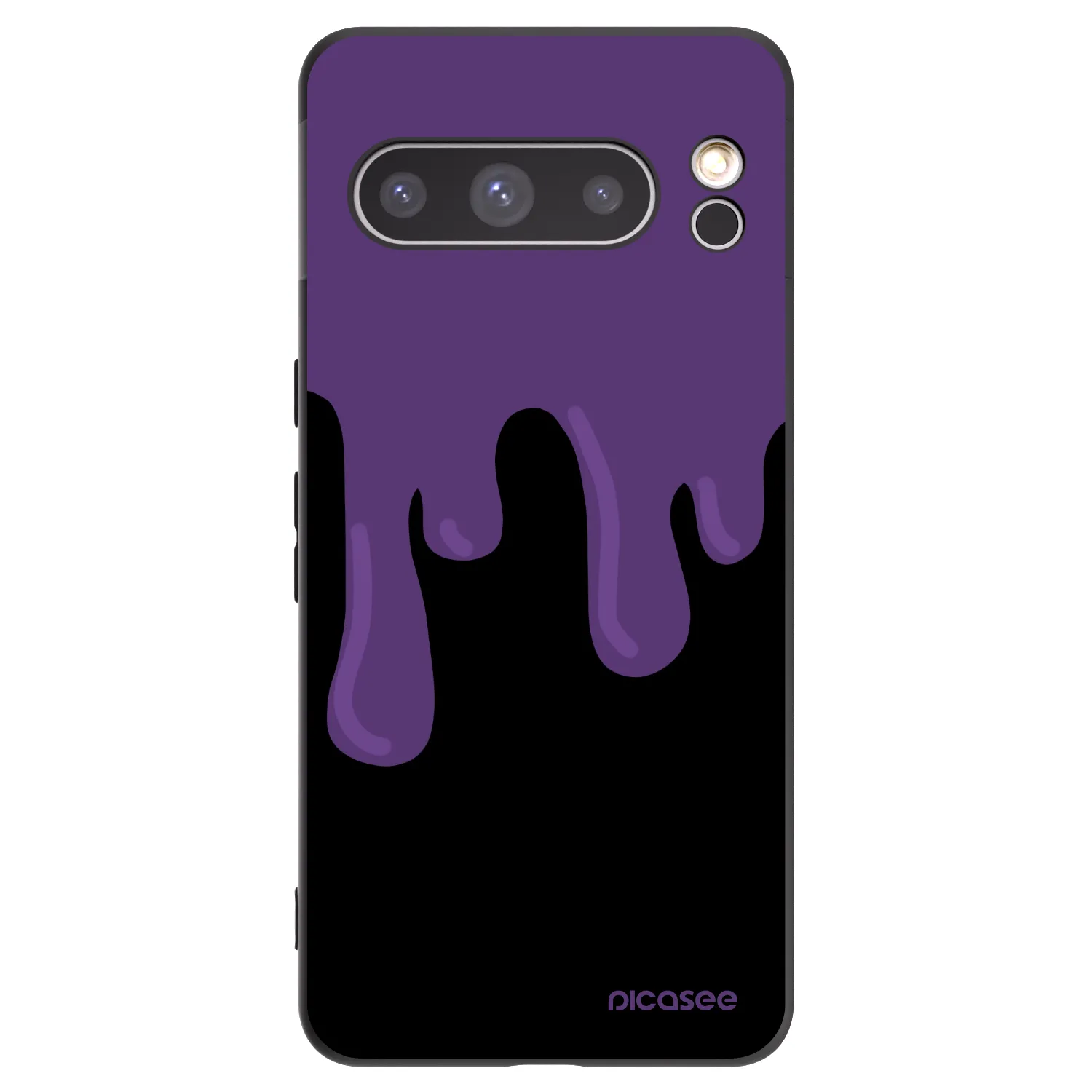 Picasee Google Pixel 8 Pro Hülle - Schwarzes Silikon - Purple spooky