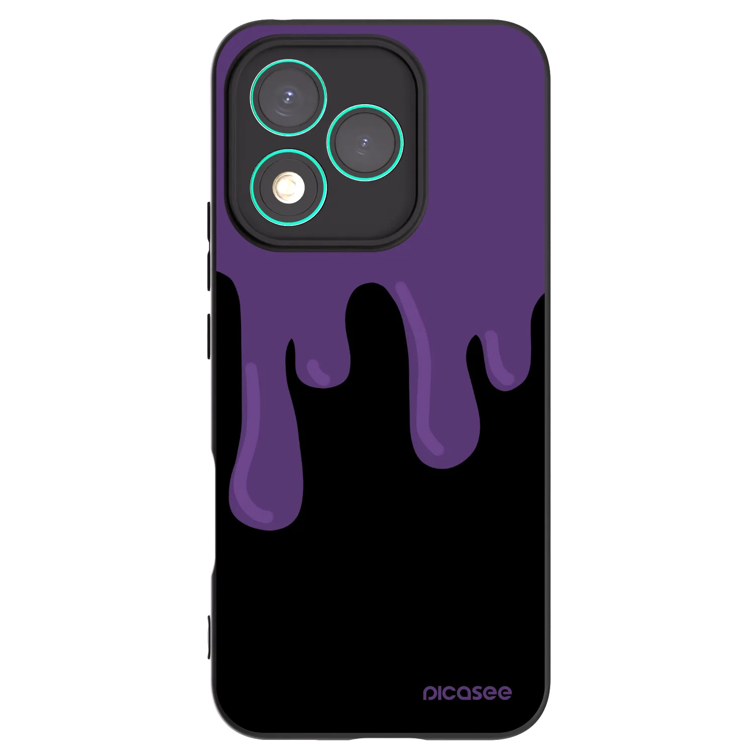 Picasee Honor 400 Lite 5G Hülle - Schwarzes Silikon - Purple spooky