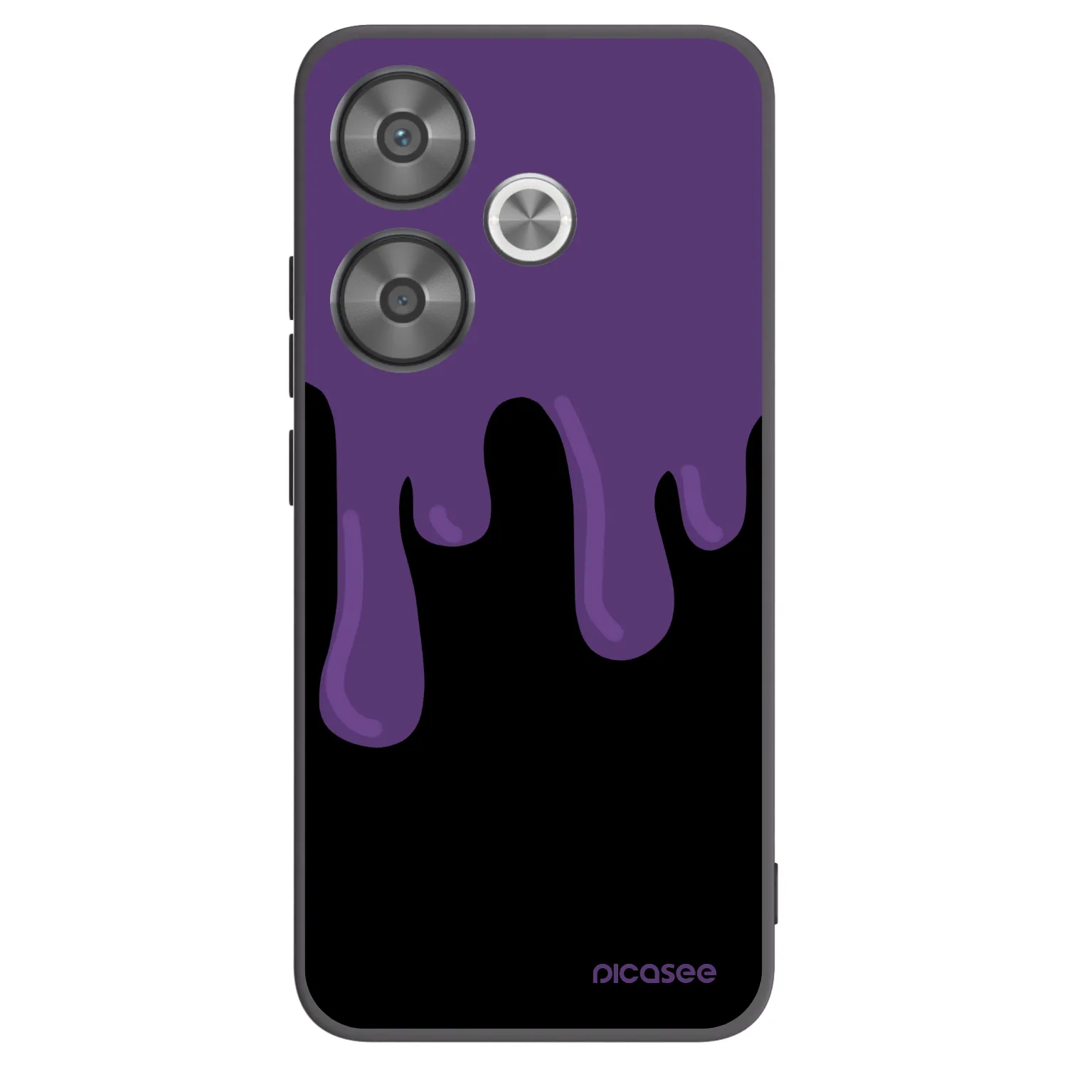 Picasee Xiaomi Poco F6 Hülle - Schwarzes Silikon - Purple spooky