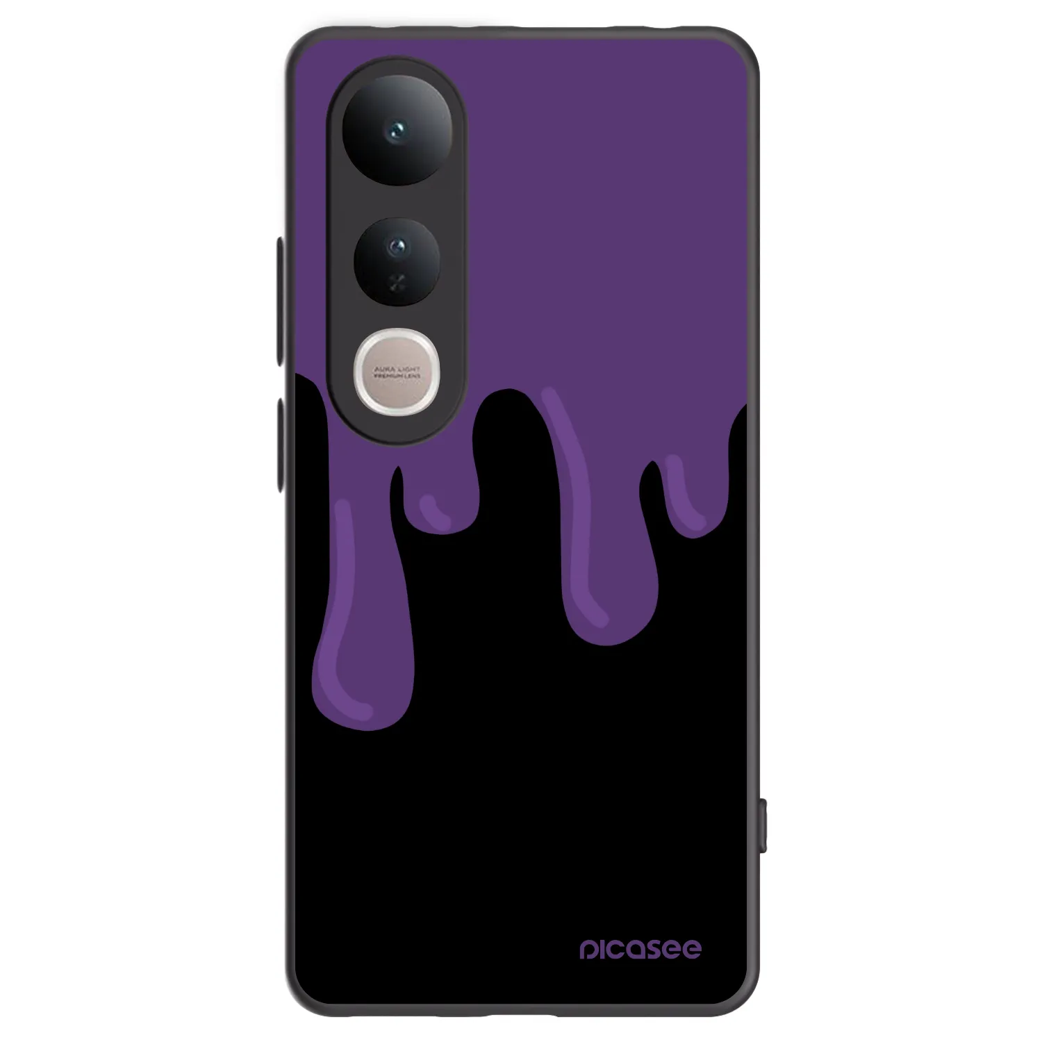 Picasee Vivo V50 Lite 5G Hülle - Schwarzes Silikon - Purple spooky