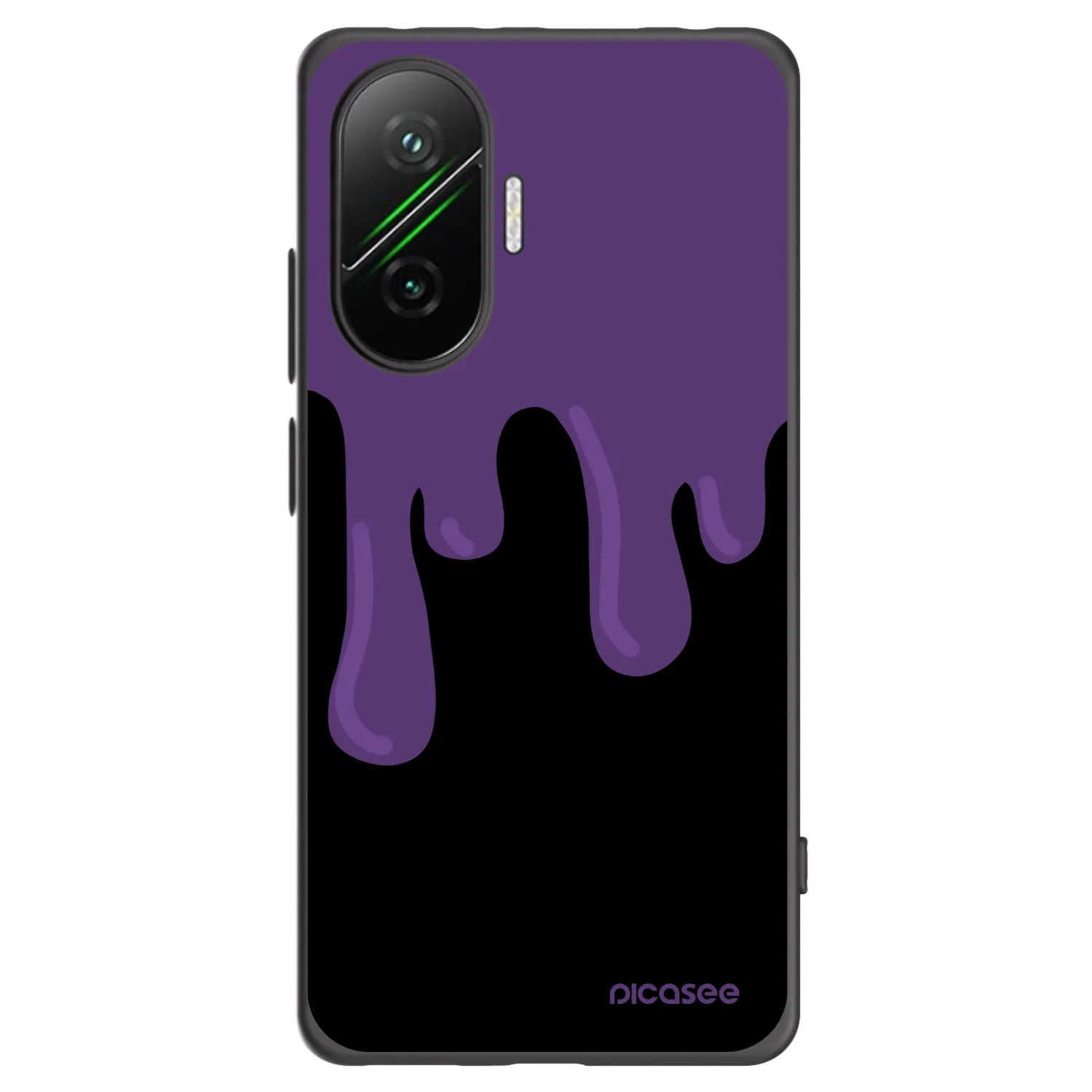 Picasee Xiaomi Poco F7 5G Hülle - Schwarzes Silikon - Purple spooky