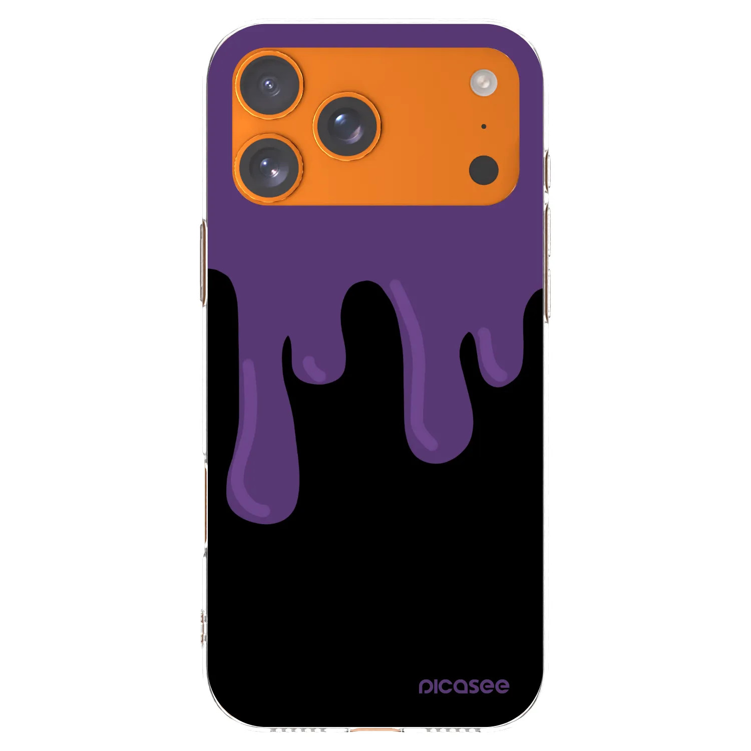 Picasee Apple iPhone 17 Pro Max Hülle - Transparentes Silikon - Purple spooky
