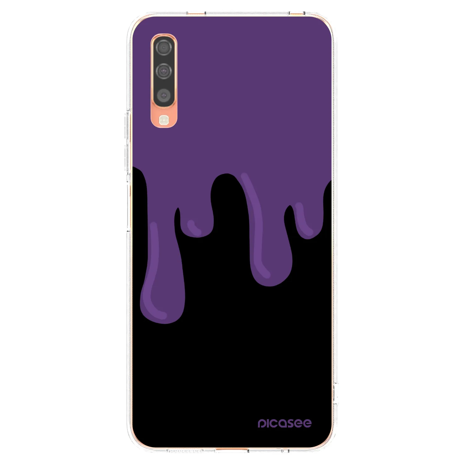 Picasee Samsung Galaxy A70 A705F Hülle - Transparentes Silikon - Purple spooky