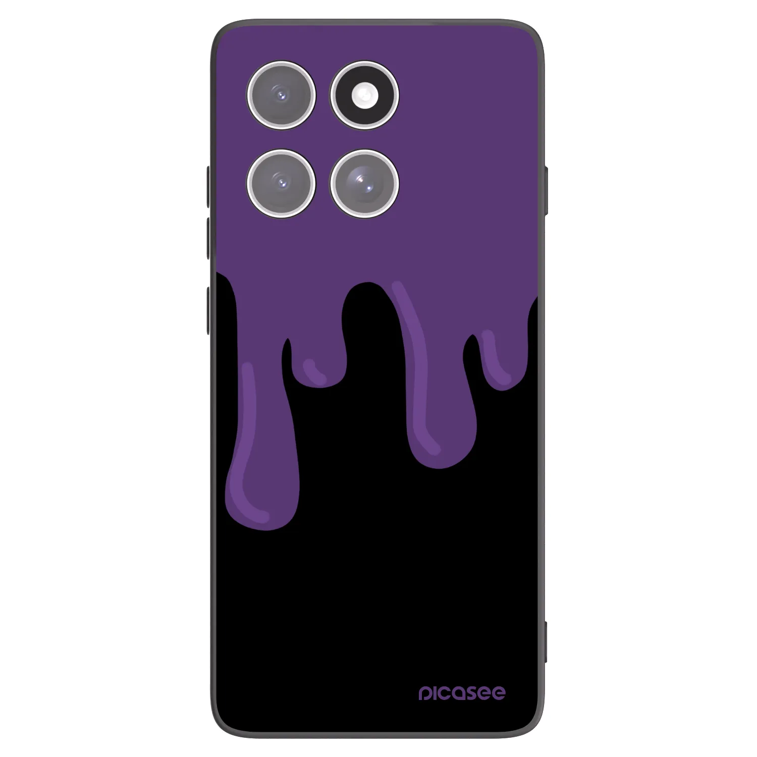 Picasee Motorola Edge 60 Pro Hülle - Schwarzes Silikon - Purple spooky