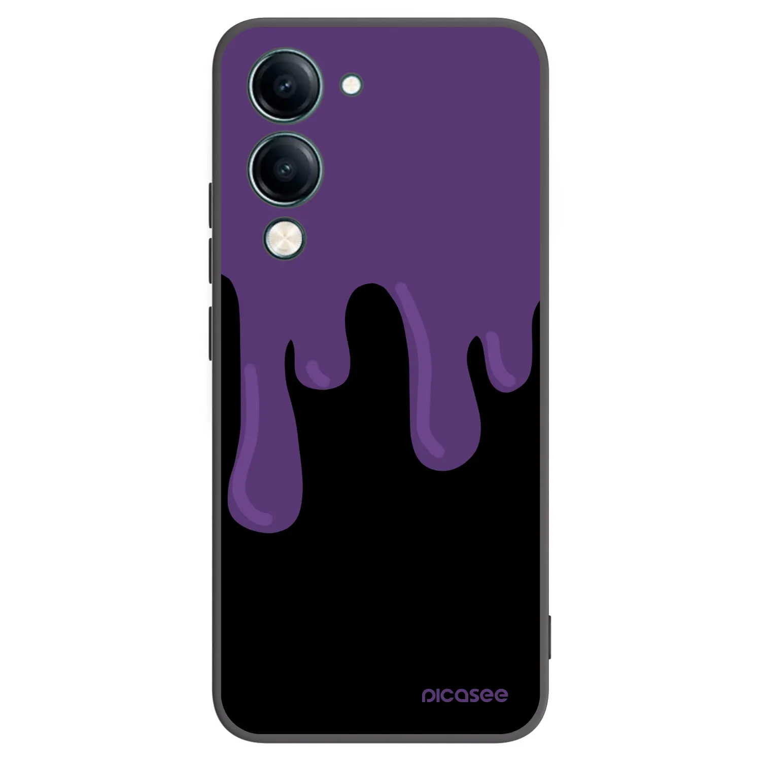 Picasee Vivo Y29s 5G Hülle - Schwarzes Silikon - Purple spooky