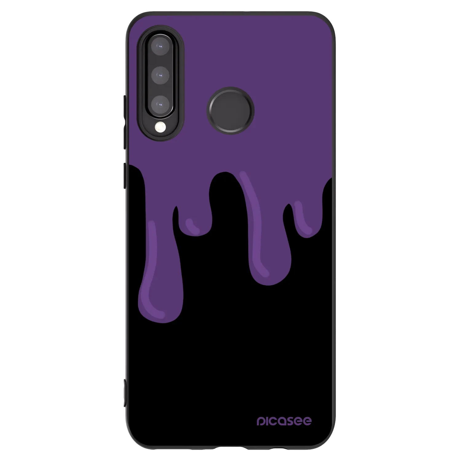 Picasee Huawei P30 Lite Hülle - Schwarzes Silikon - Purple spooky