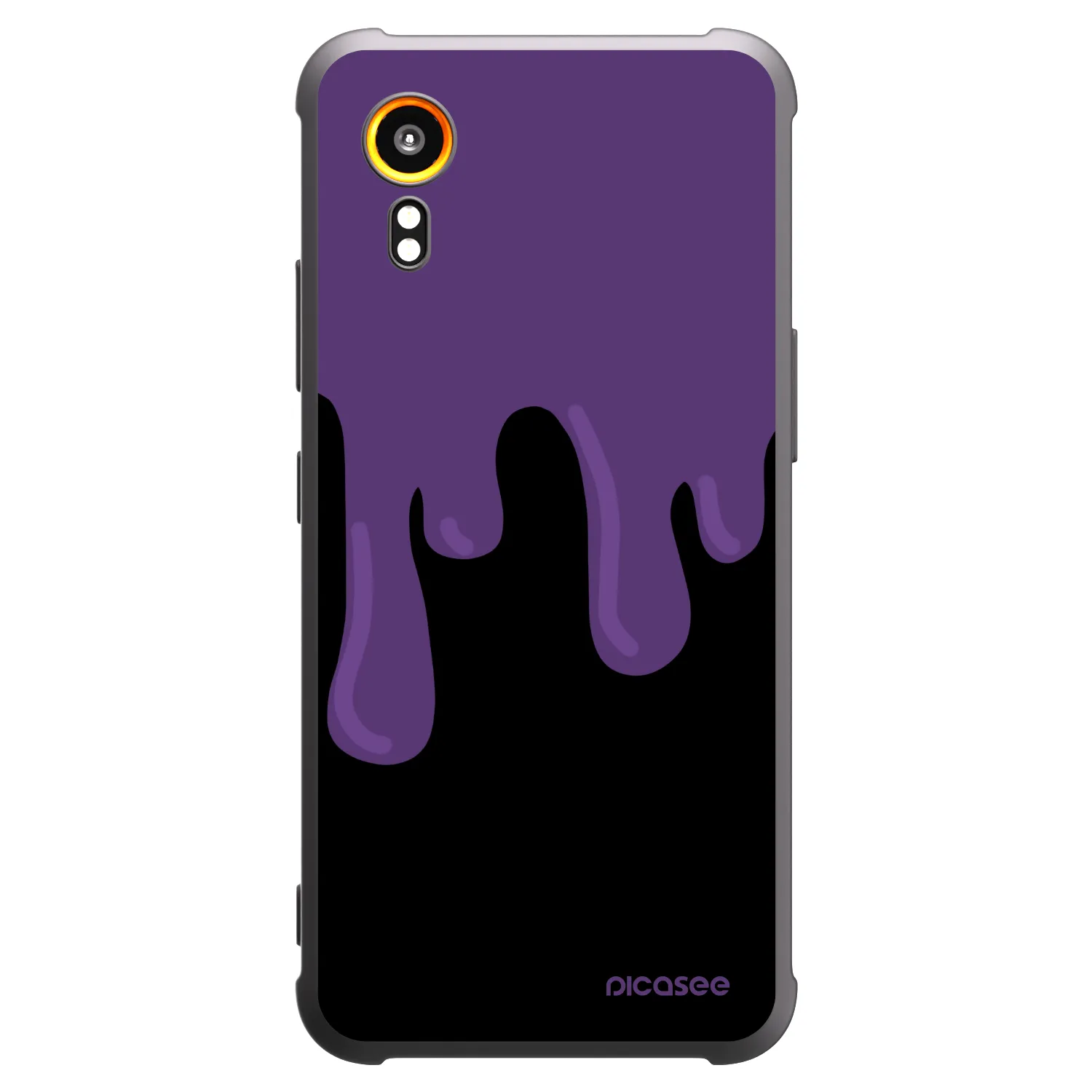 Picasee Samsung Galaxy XCover 7 Hülle - Schwarzes Silikon - Purple spooky