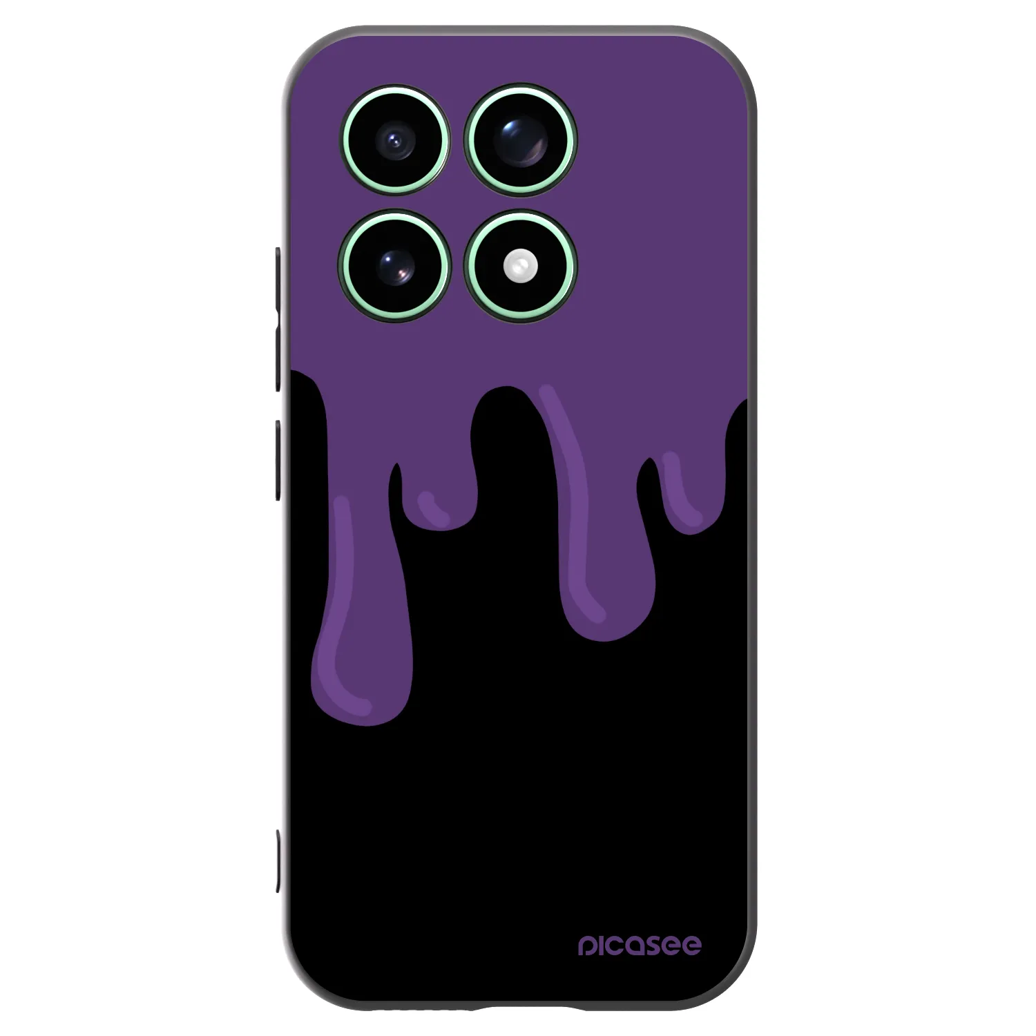 Picasee Xiaomi 17 Hülle - Schwarzes Silikon - Purple spooky