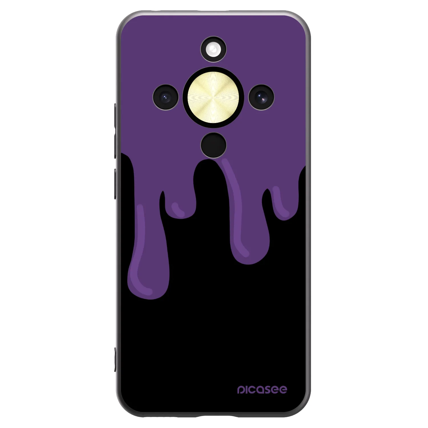 Picasee Honor Magic8 Lite 5G Hülle - Schwarzes Silikon - Purple spooky