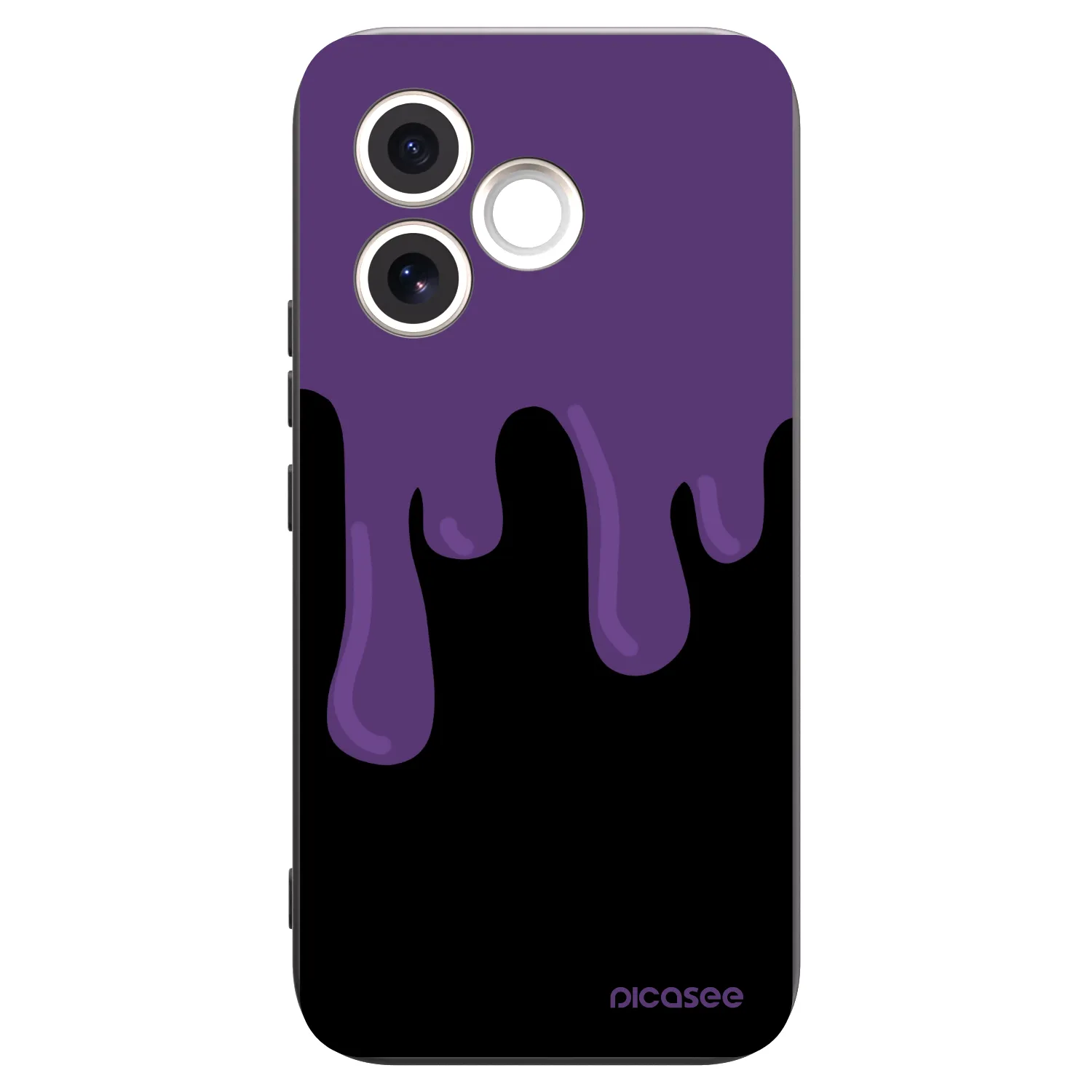 Picasee Honor 600 Lite Hülle - Schwarzes Silikon - Purple spooky