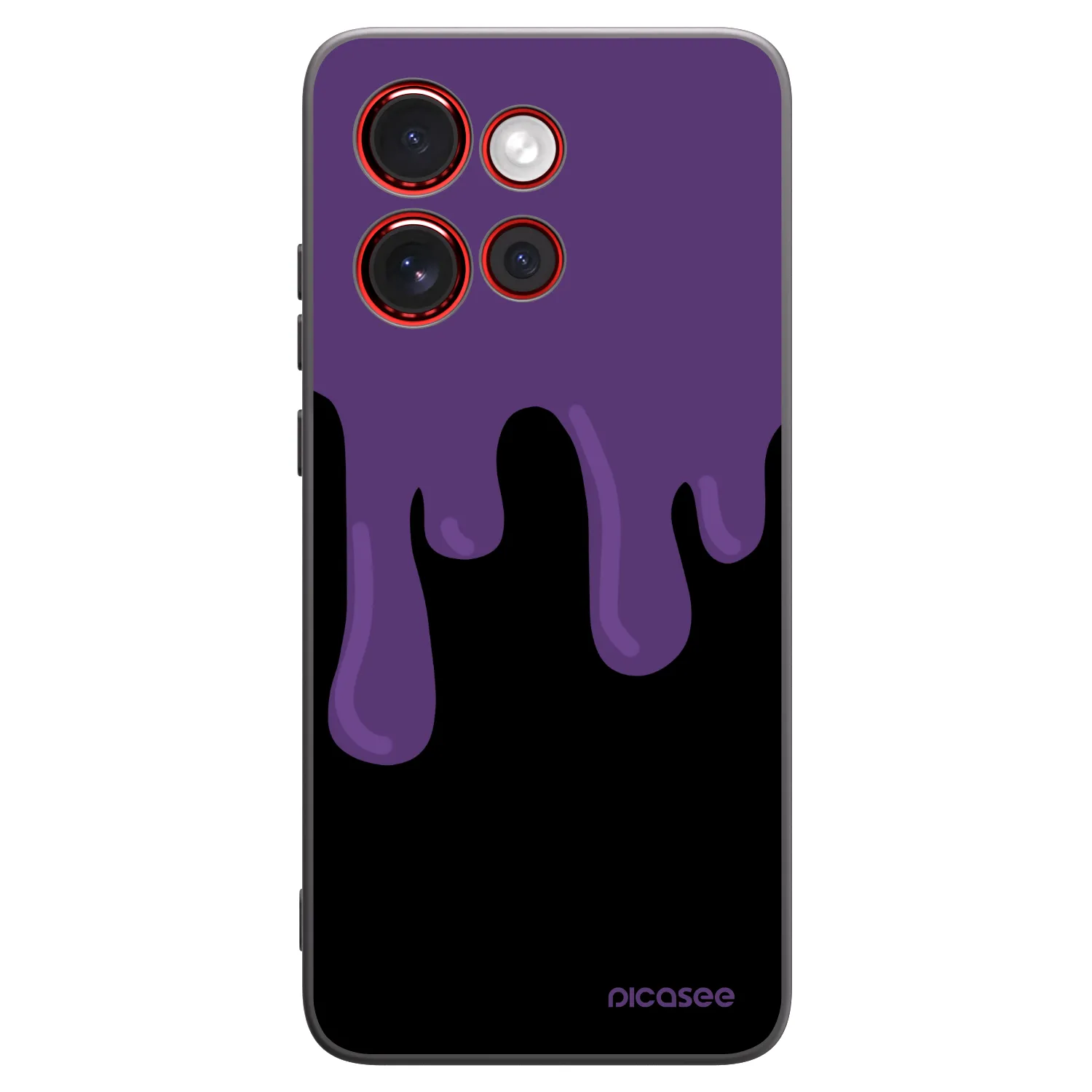 Picasee Motorola Edge 60 Neo 5G Hülle - Schwarzes Silikon - Purple spooky
