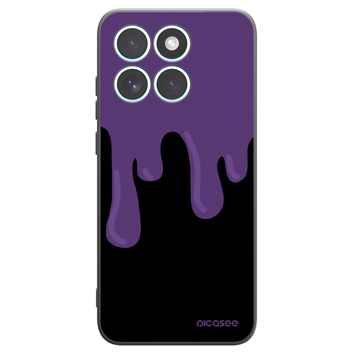 Picasee Motorola Edge 70 Fusion Hülle - Schwarzes Silikon - Purple spooky