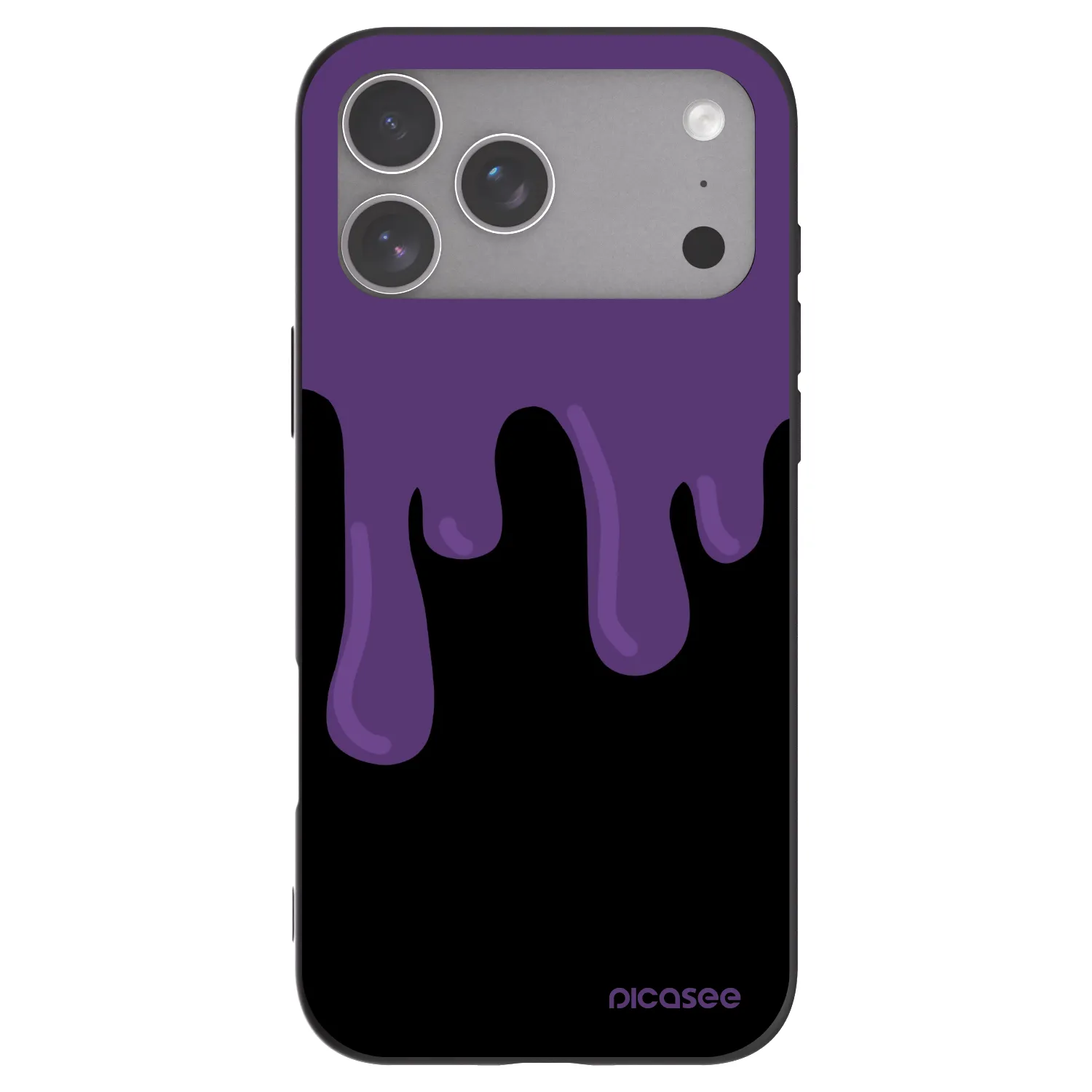 Picasee Apple iPhone 18 Pro Max Hülle - Schwarzes Silikon - Purple spooky