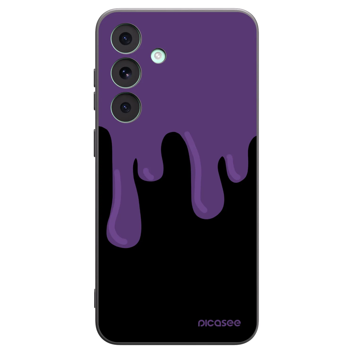 Picasee Samsung Galaxy S26 FE Hülle - Schwarzes Silikon - Purple spooky