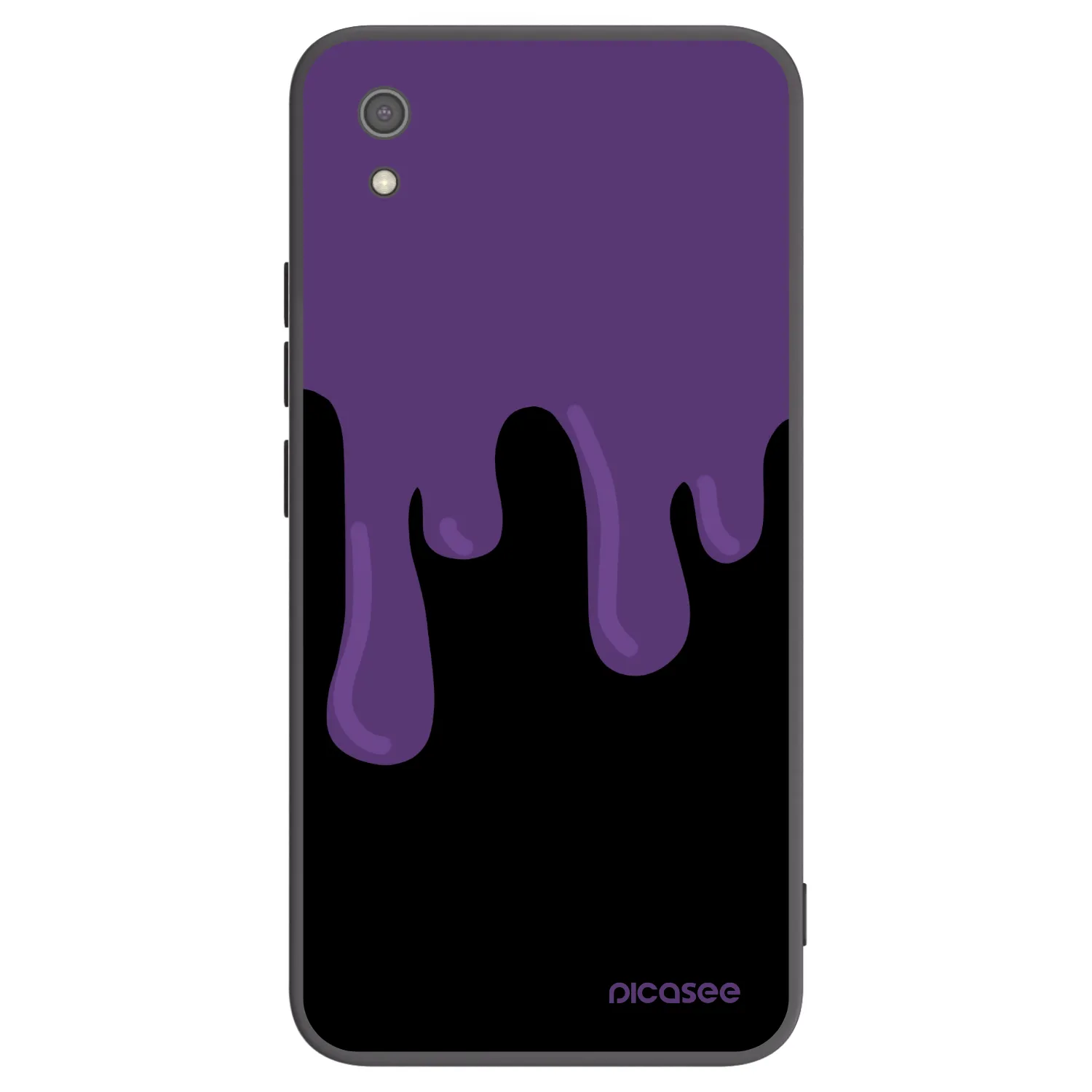 Picasee Xiaomi Redmi 7A Hülle - Schwarzes Silikon - Purple spooky