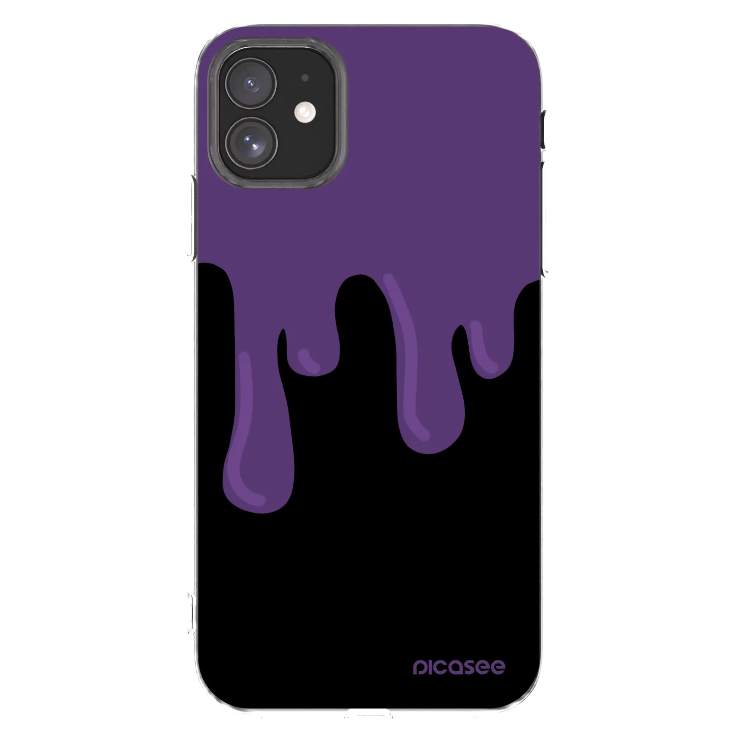 Picasee Apple iPhone 11 Hülle - Transparentes Silikon - Purple spooky