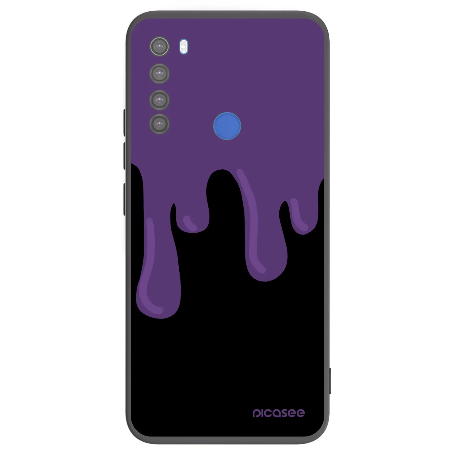 Picasee Xiaomi Redmi Note 8T Hülle - Schwarzes Silikon - Purple spooky
