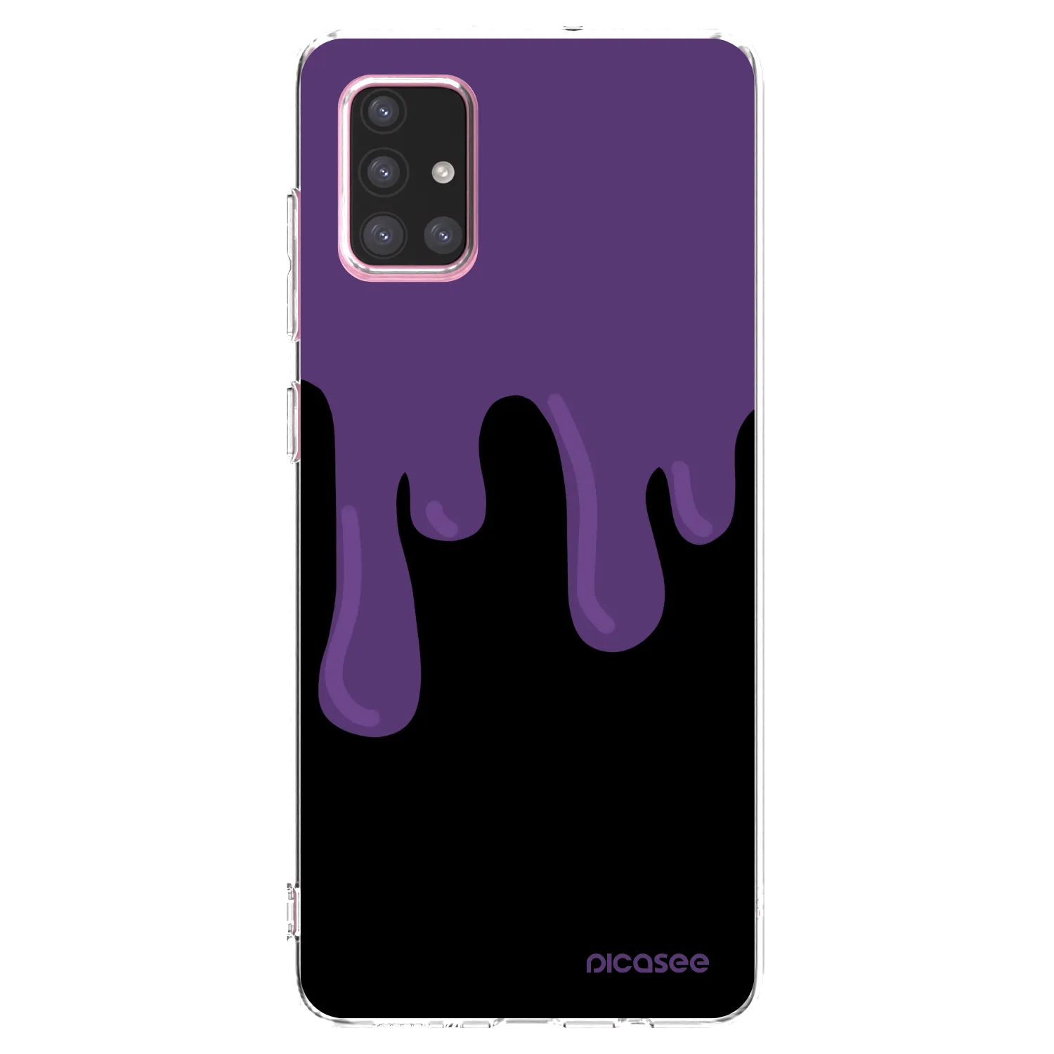 Picasee Samsung Galaxy A71 A715F Hülle - Transparentes Silikon - Purple spooky