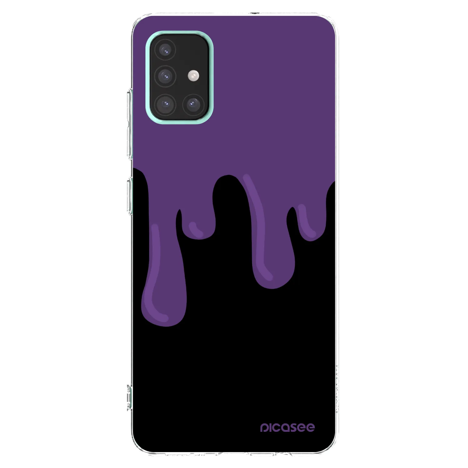 Picasee Samsung Galaxy A51 A515F Hülle - Transparentes Silikon - Purple spooky