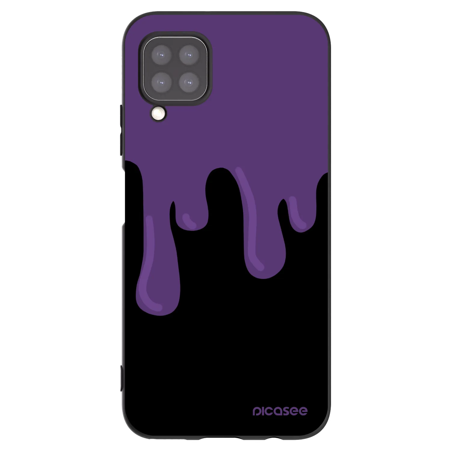 Picasee Huawei P40 Lite Hülle - Schwarzes Silikon - Purple spooky
