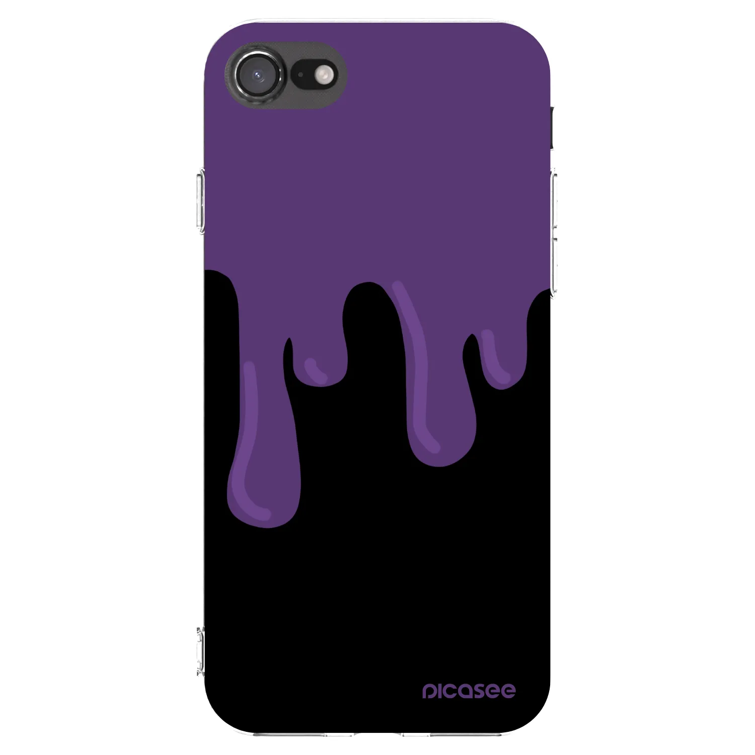 Picasee Apple iPhone SE 2020 Hülle - Transparentes Silikon - Purple spooky