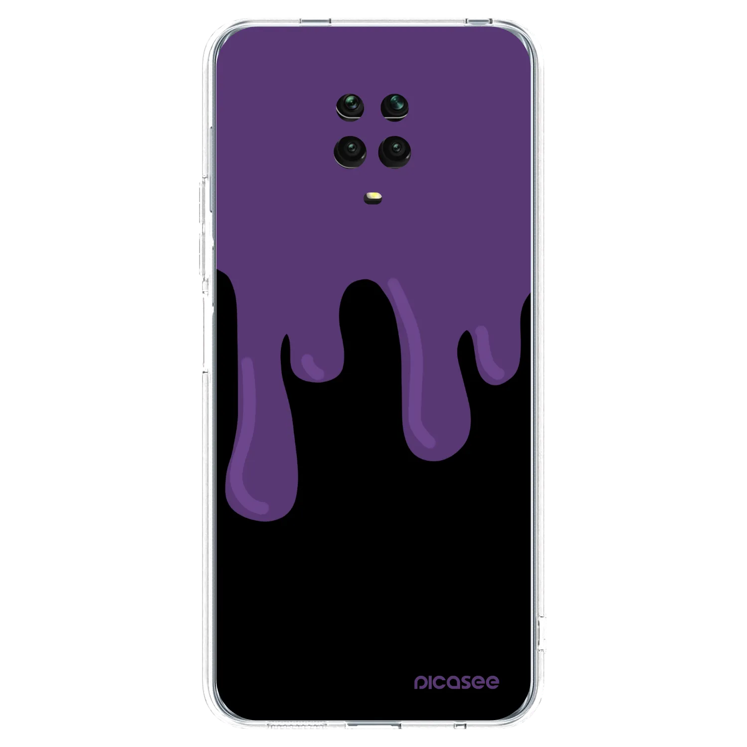 Picasee Xiaomi Redmi Note 9 Pro Hülle - Transparentes Silikon - Purple spooky