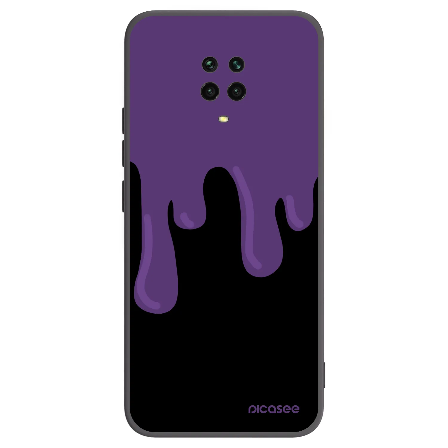 Picasee Xiaomi Redmi Note 9 Pro Hülle - Schwarzes Silikon - Purple spooky