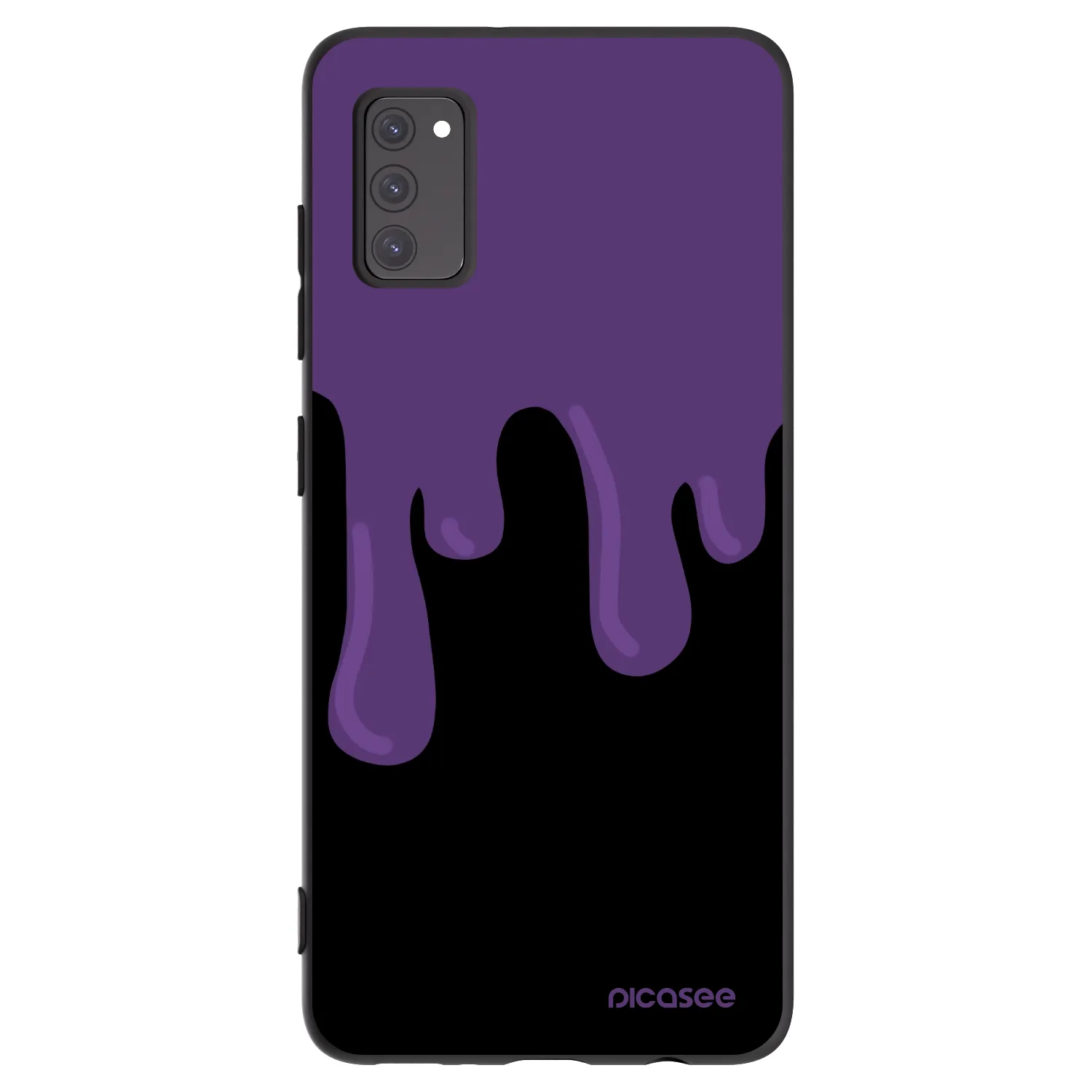 Picasee Samsung Galaxy A41 A415F Hülle - Schwarzes Silikon - Purple spooky