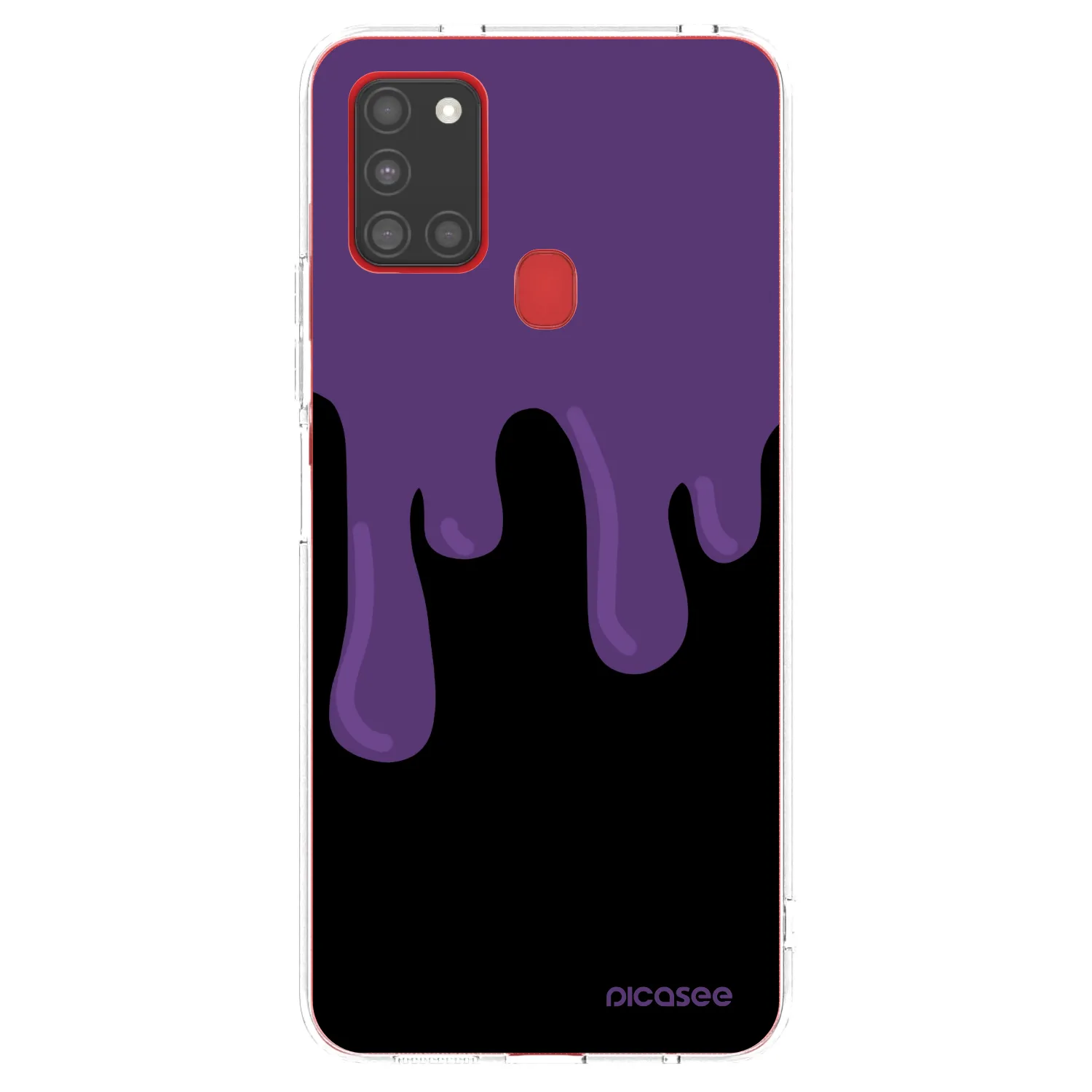 Picasee Samsung Galaxy A21s Hülle - Transparentes Silikon - Purple spooky