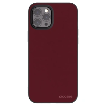 Picasee Apple iPhone 12 Pro Max Hülle - Schwarzes Silikon - Burgundy red