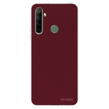 Picasee Realme 6i Hülle - Transparentes Silikon - Burgundy red