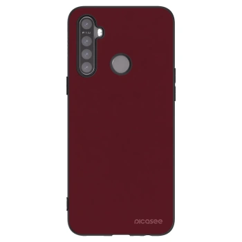 Picasee Realme 5 Hülle - Schwarzes Silikon - Burgundy red