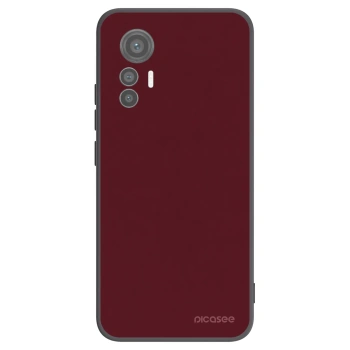 Picasee Xiaomi 12 Lite Hülle - Schwarzes Silikon - Burgundy red
