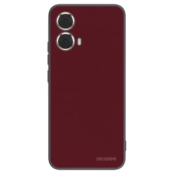 Picasee Motorola Moto G85 Hülle - Schwarzes Silikon - Burgundy red