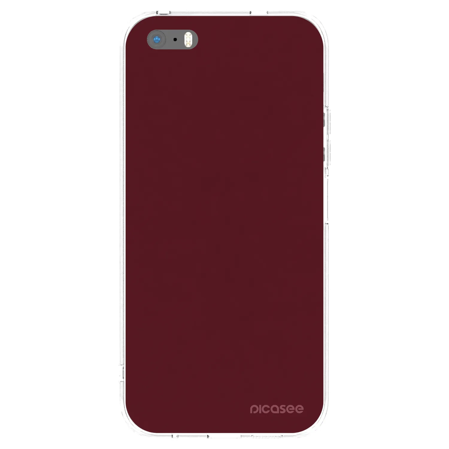 Picasee Apple iPhone 5/5S/SE Hülle - Transparentes Silikon - Burgundy red