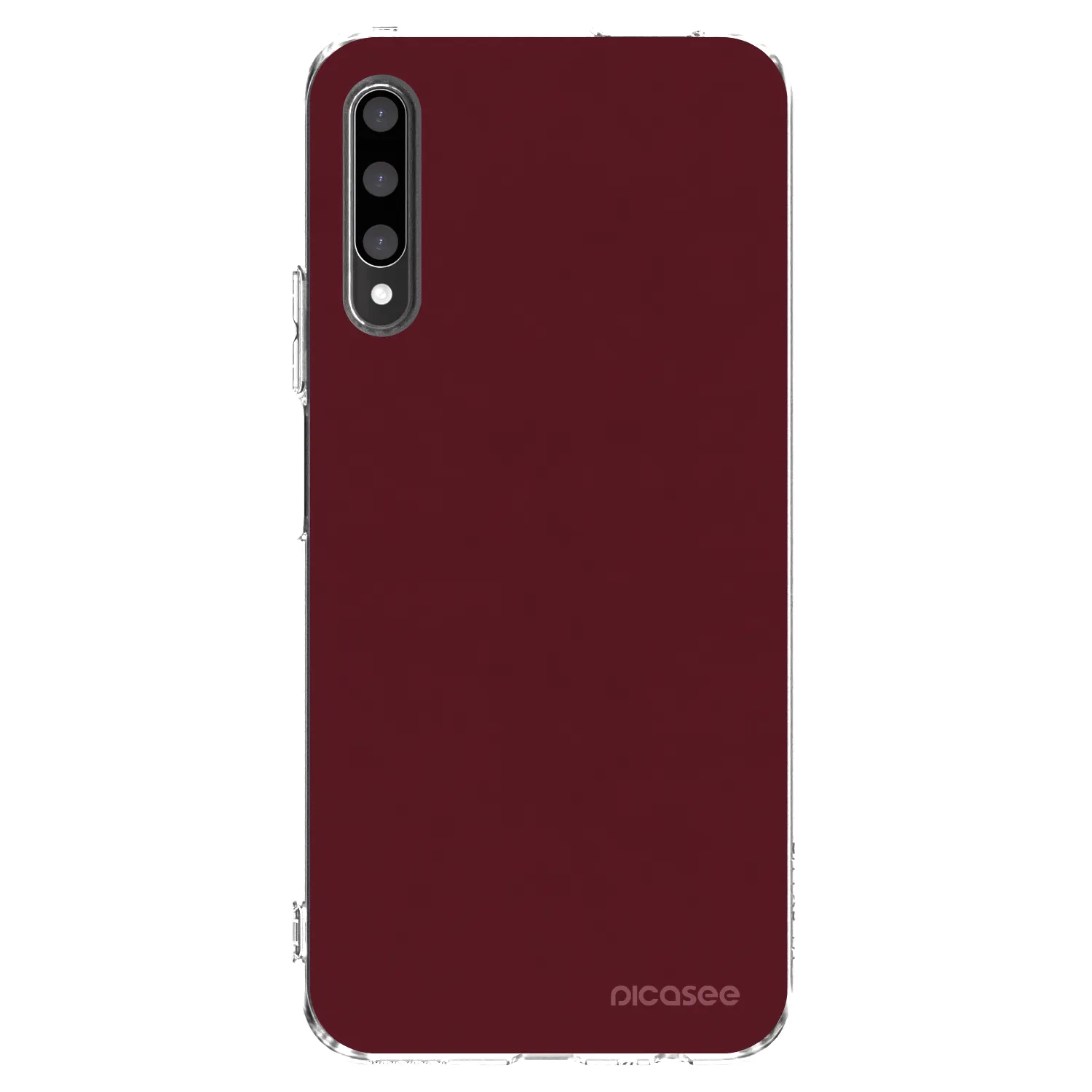 Picasee Honor 9X Pro Hülle - Transparentes Silikon - Burgundy red