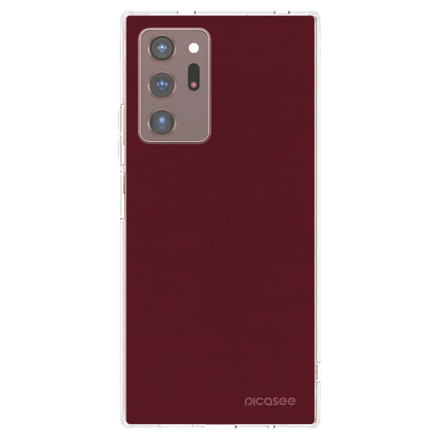 Picasee Samsung Galaxy Note 20 Ultra Hülle - Transparentes Silikon - Burgundy red